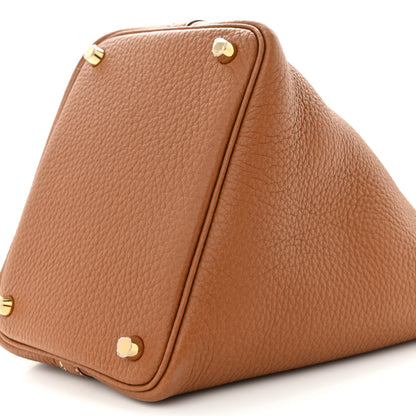 Hermes Taurillon Clemence Picotin Lock 18 PM Gold 9 of 11