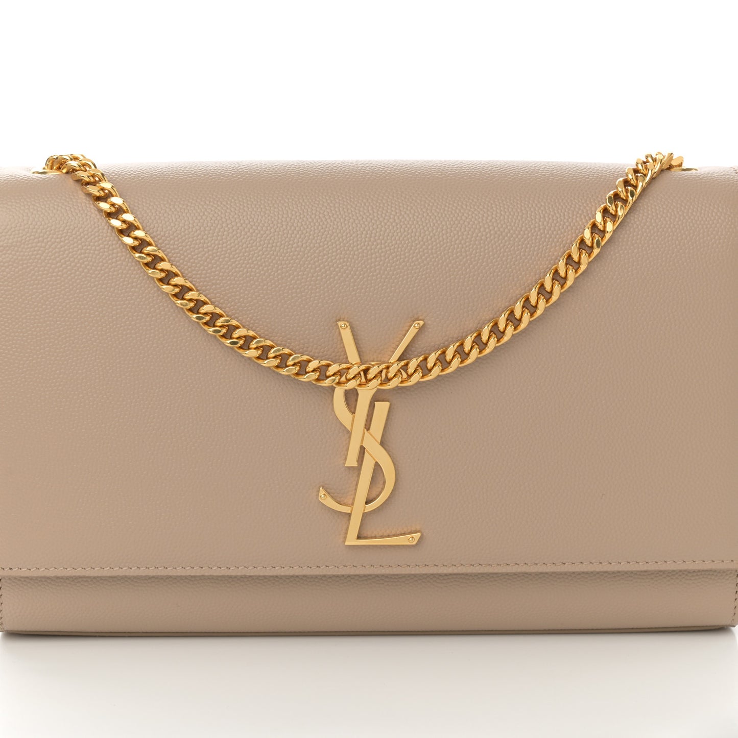 Grain De Poudre Medium Monogram Kate Satchel Dark Beige