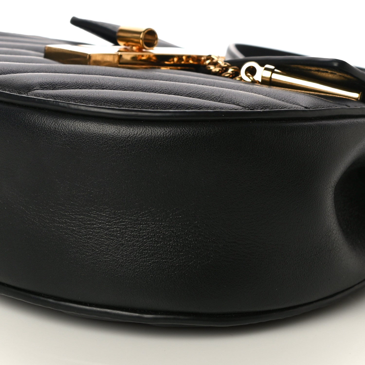 Chloe Calfskin Quilted Mini Drew Bijou Shoulder Bag Black 9 of 11
