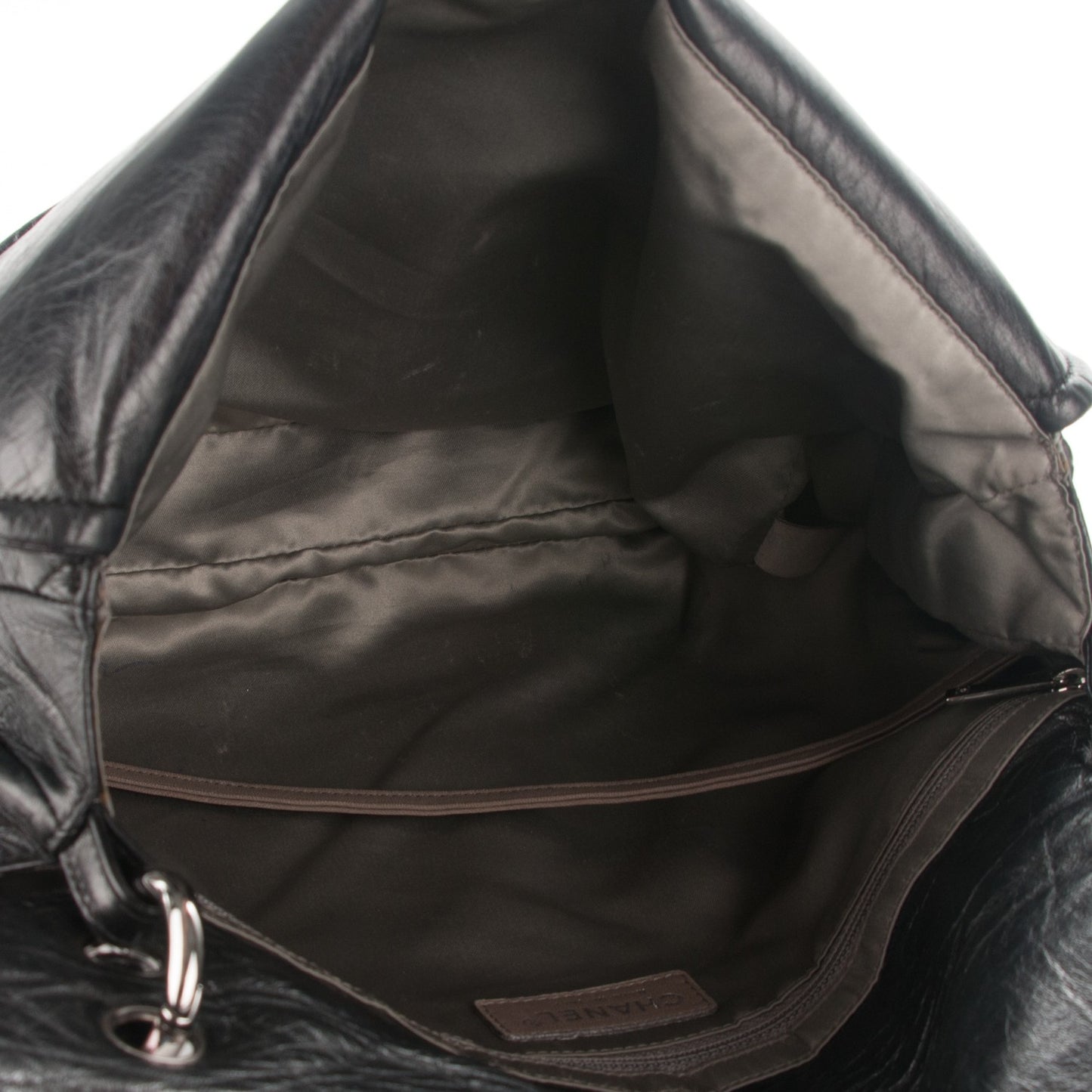 Lambskin Quilted Padded Envelope Flap Black