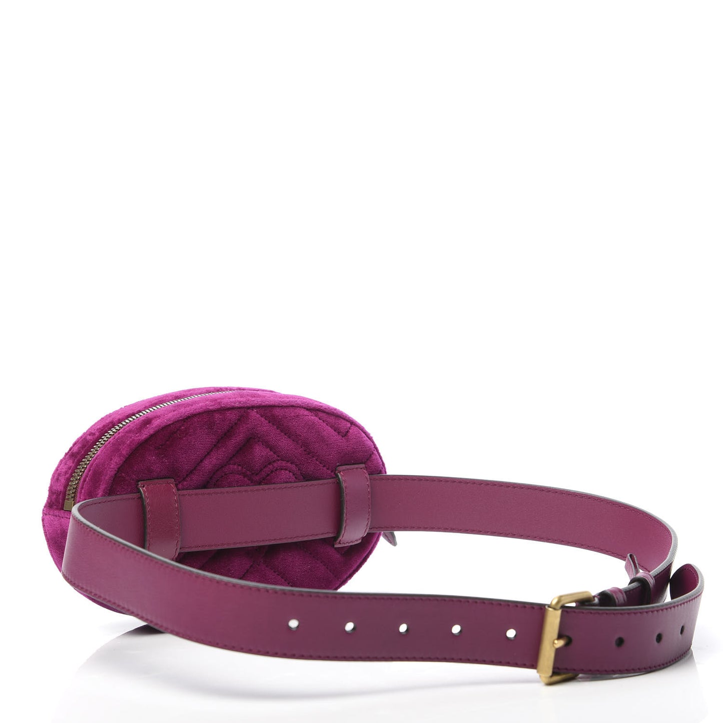 Velvet Matelasse GG Marmont Belt Bag 85 34 Fuchsia Violet Cyclamen