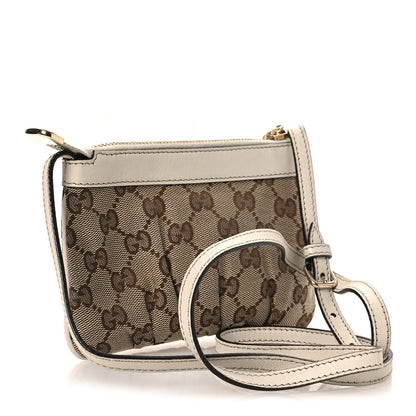 Gucci Monogram GG Heart Charm Crossbody Pochette White 2 of 10