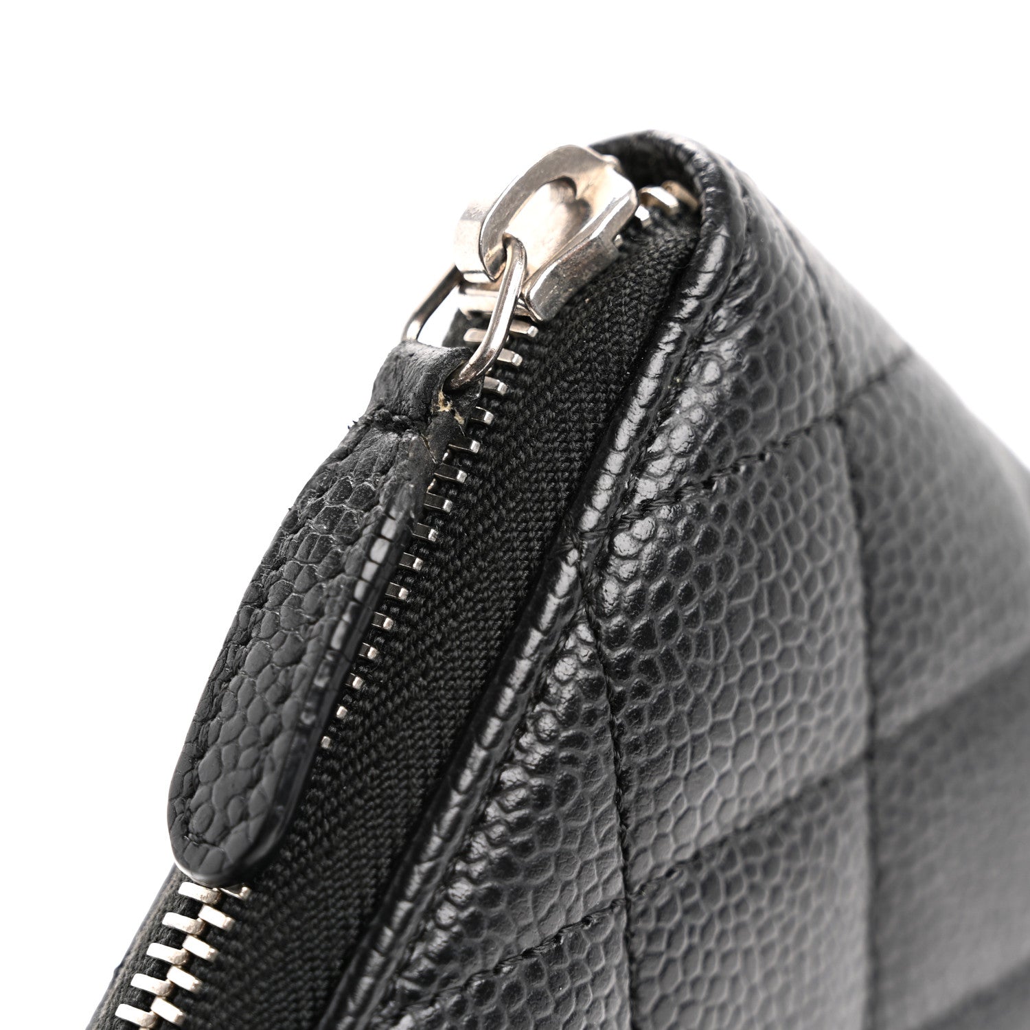 Chanel Caviar Quilted Large Gusset Zip Around Wallet Black 9 of 9