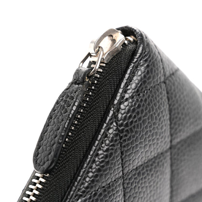 Chanel Caviar Quilted Large Gusset Zip Around Wallet Black 9 of 9