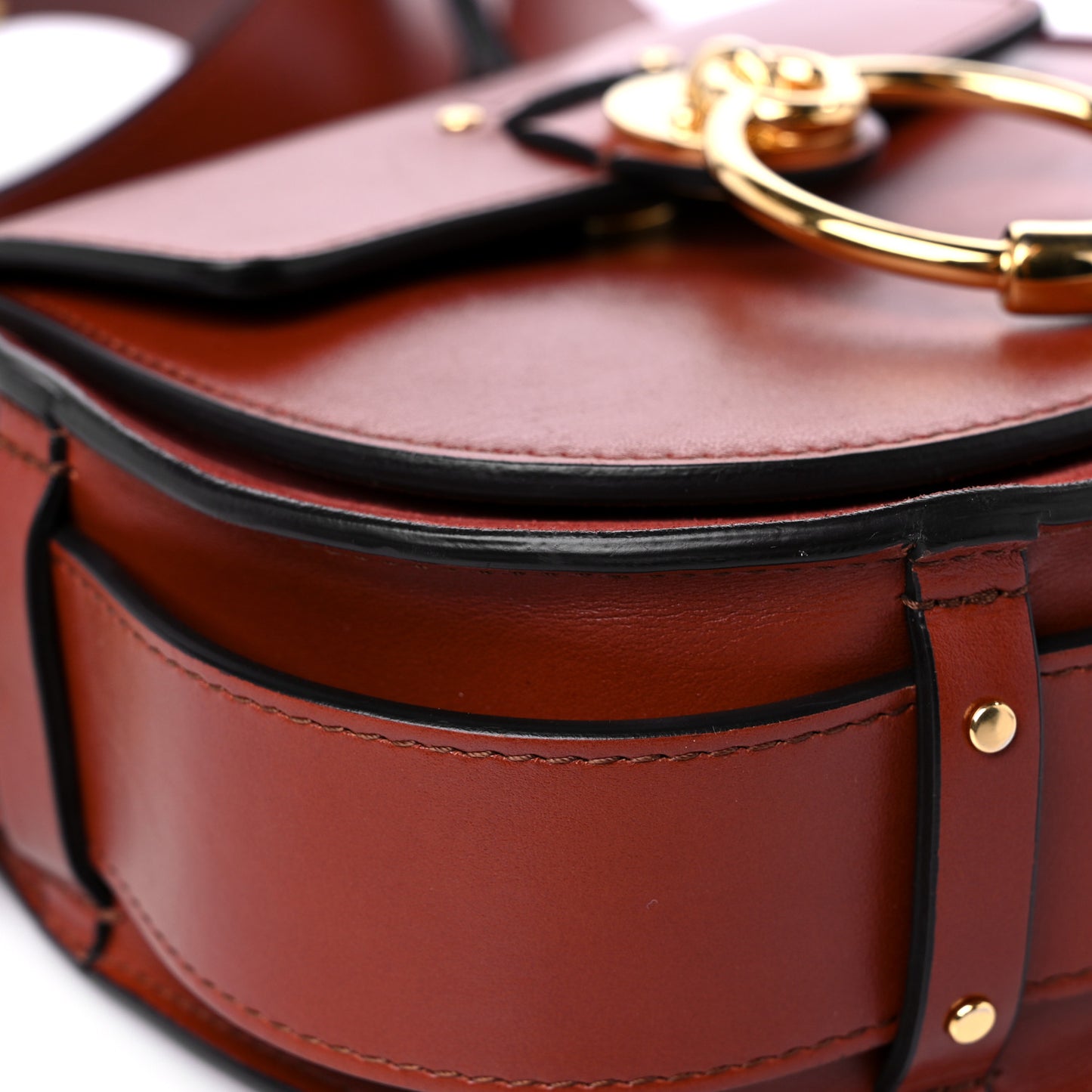 Calfskin Small Tess Bag Sepia Brown