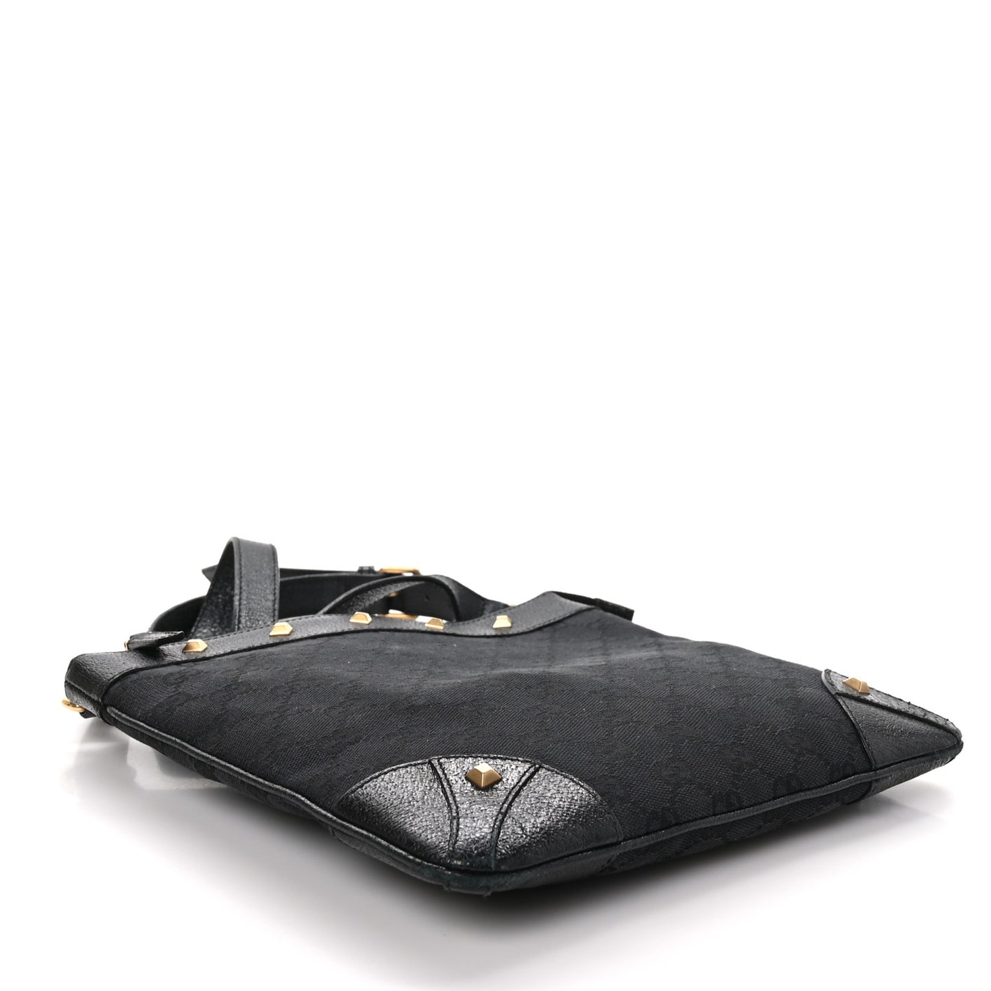 Monogram Studded Messenger Black