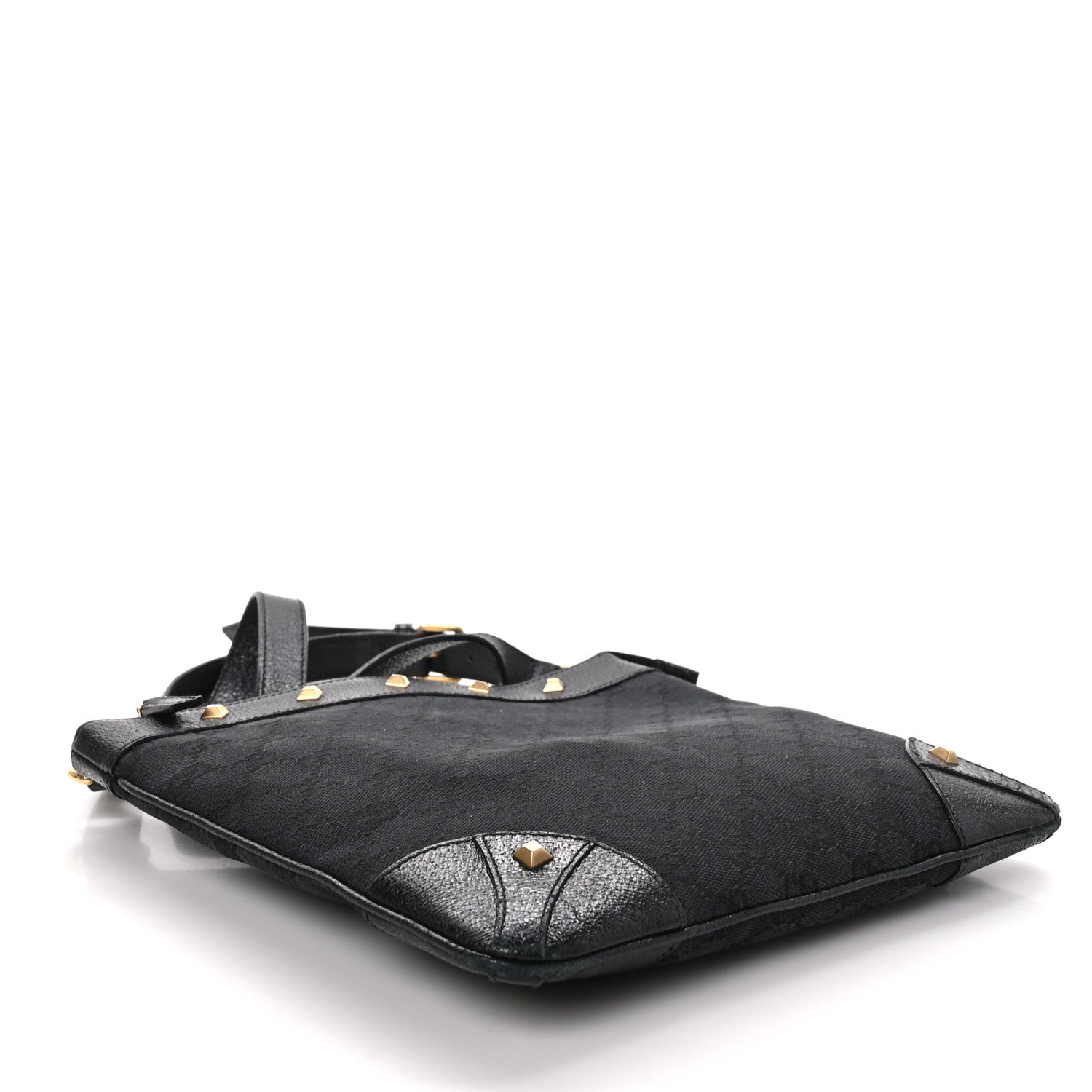 Gucci Monogram Studded Messenger Black 4 of 12