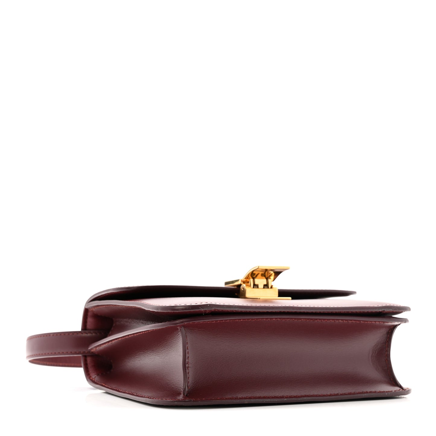 Liege Calfskin Teen Classic Box Flap Bag Burgundy