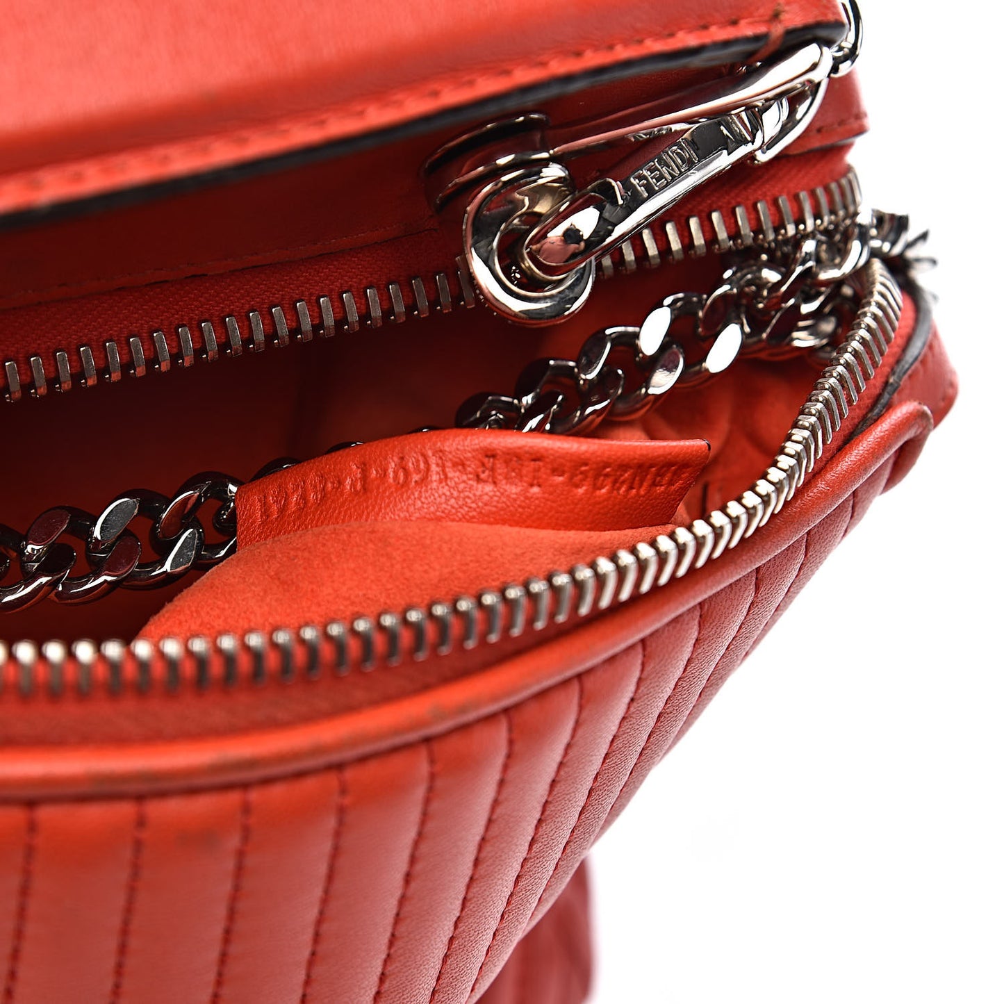 Shiny Nappa Trapuntata Small DotCom Click Top Handle Chain Satchel Papavero