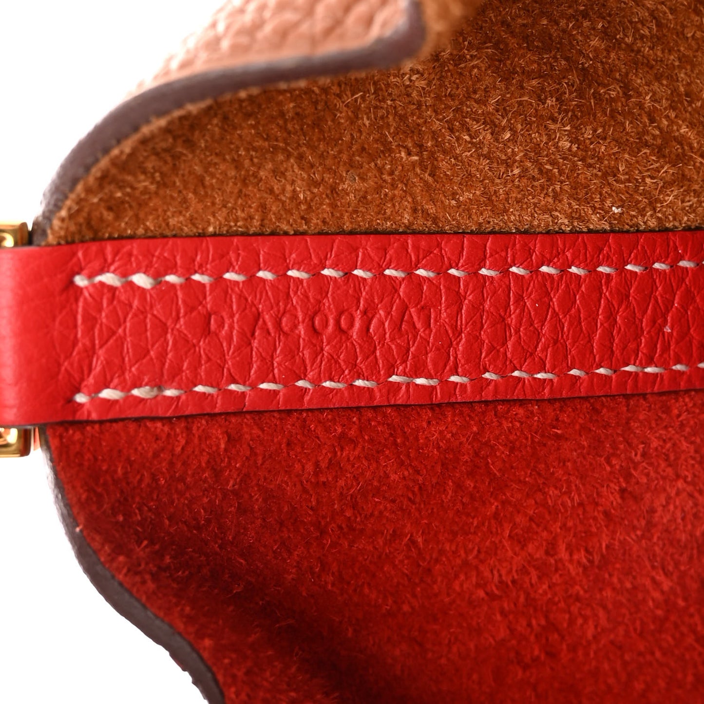 Taurillon Clemence Casaque Picotin Lock 18 PM Gold Rouge De Coeur