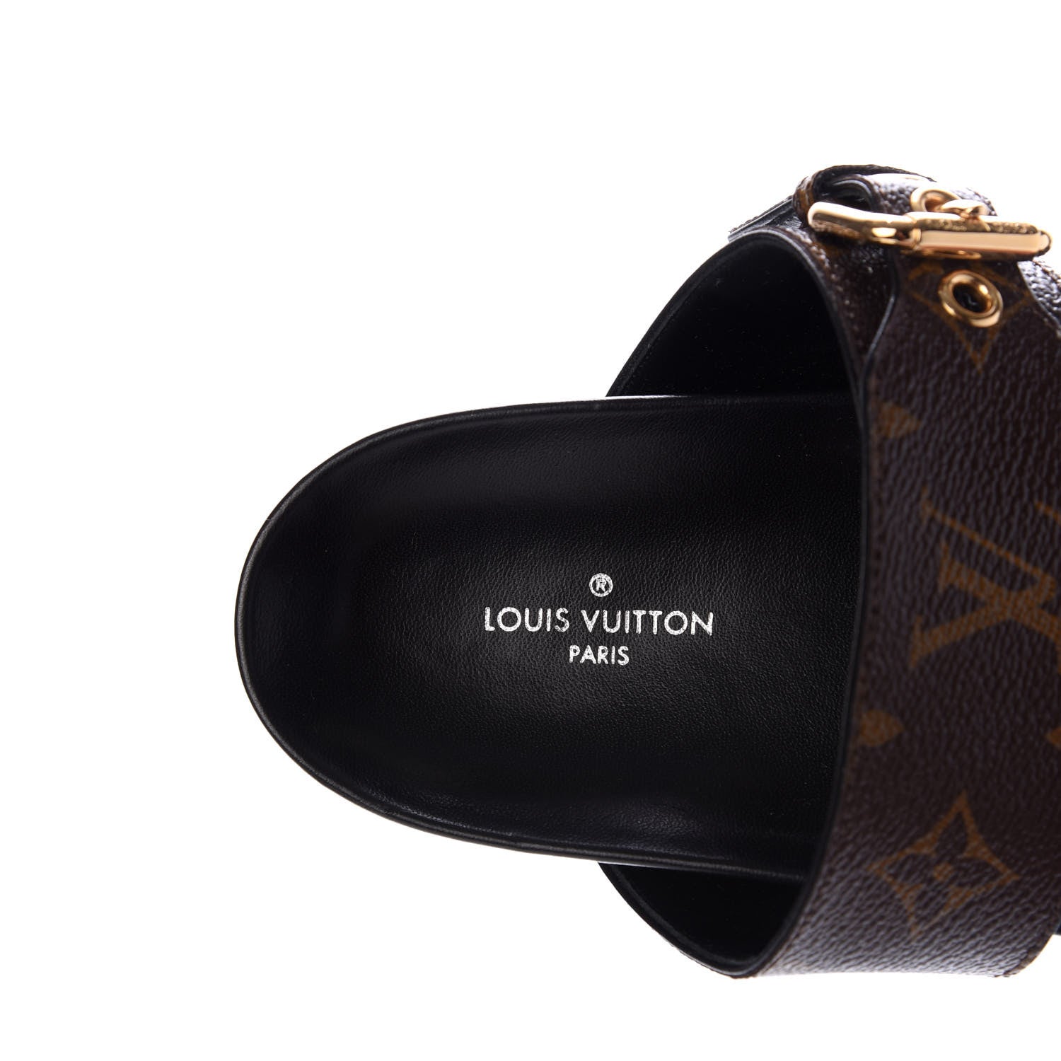 Louis Vuitton Monogram Bom Dia Mule Sandals 36 Black 8 of 10