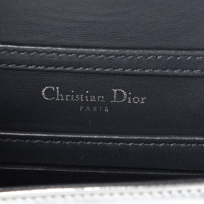 Christian Dior Metallic Patent Micro-Cannage Baby Diorama Flap Bag Silver 6 of 12