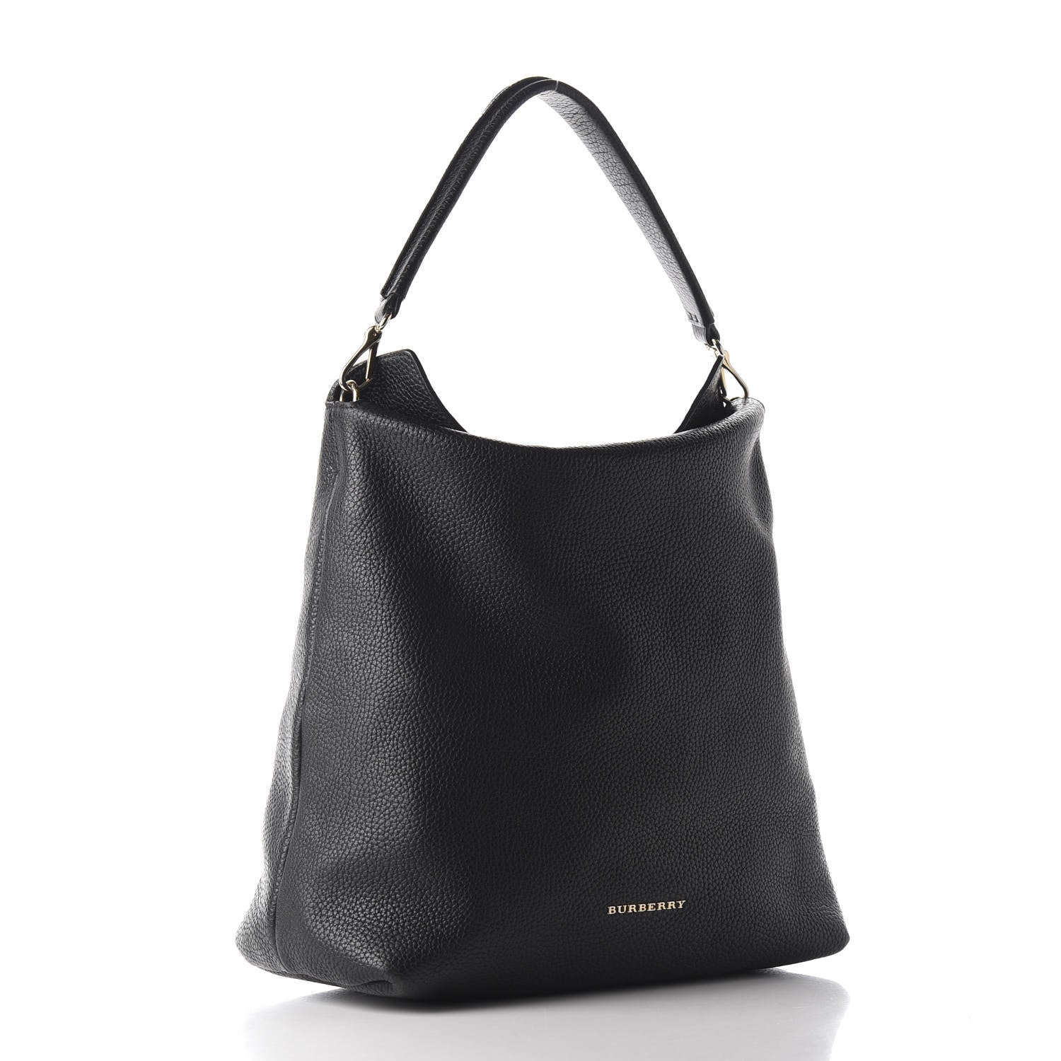 Burberry Grainy Calfskin Medium Cale Hobo Black 2 of 10