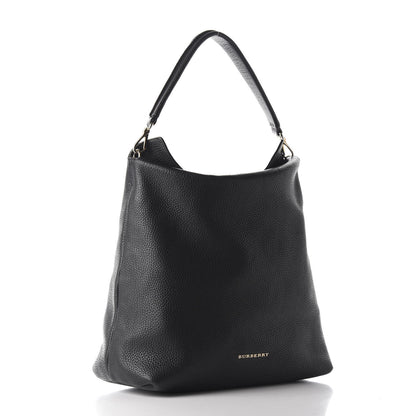 Burberry Grainy Calfskin Medium Cale Hobo Black 2 of 10