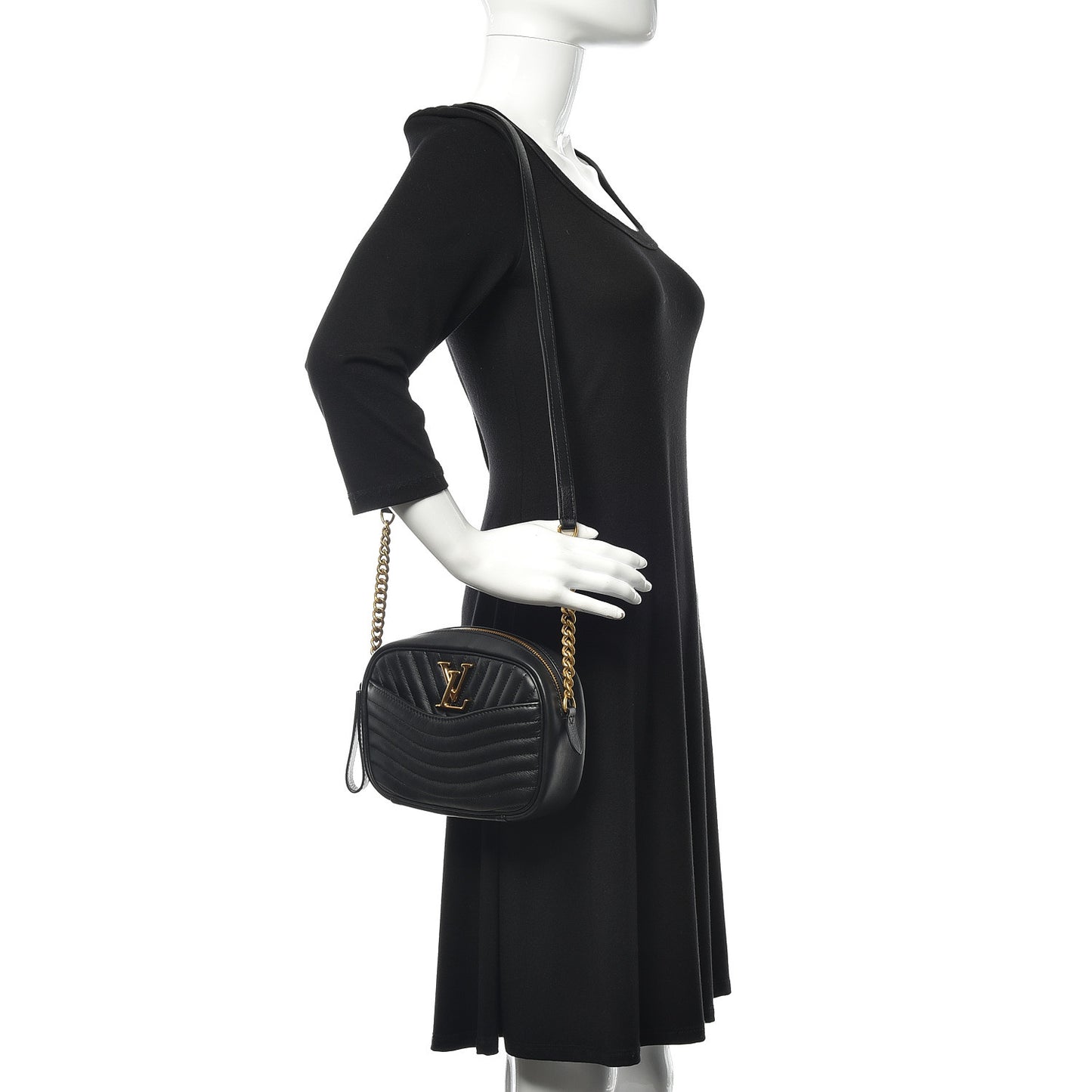 Calfskin New Wave Camera Bag Black