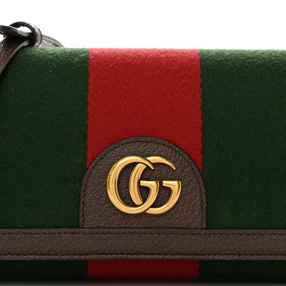 Gucci Web Textured Dollar Calfskin Mini Double G Shoulder Bag Green Red New Acero 7 of 9