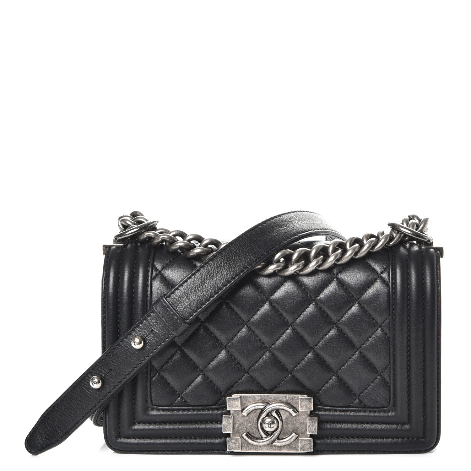 Chanel Calfskin Quilted Small Boy Flap Black 1 of 13