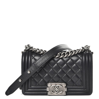 Chanel Calfskin Quilted Small Boy Flap Black 1 of 13
