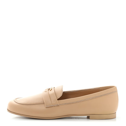 Chanel Lambskin CC Loafers 40.5 Beige 1 of 13