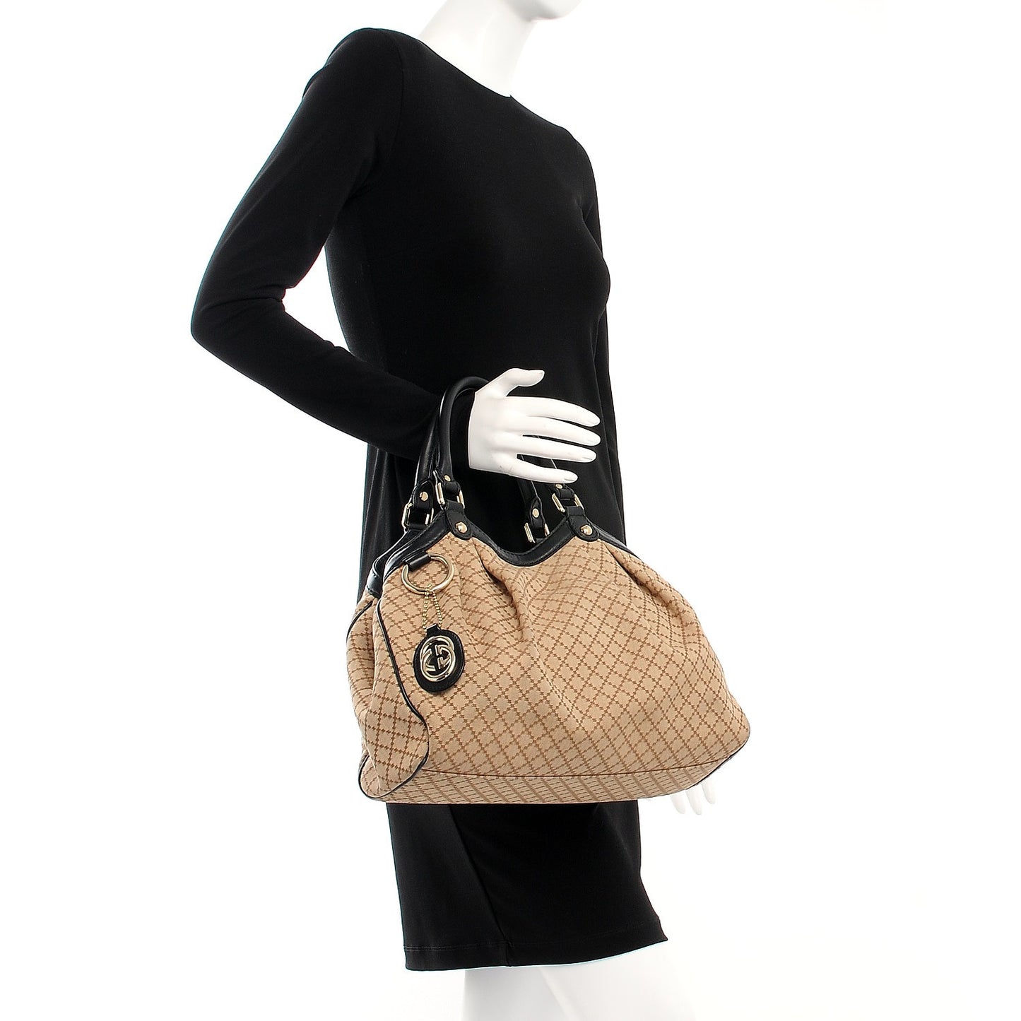 Diamante Medium Sukey Tote Black