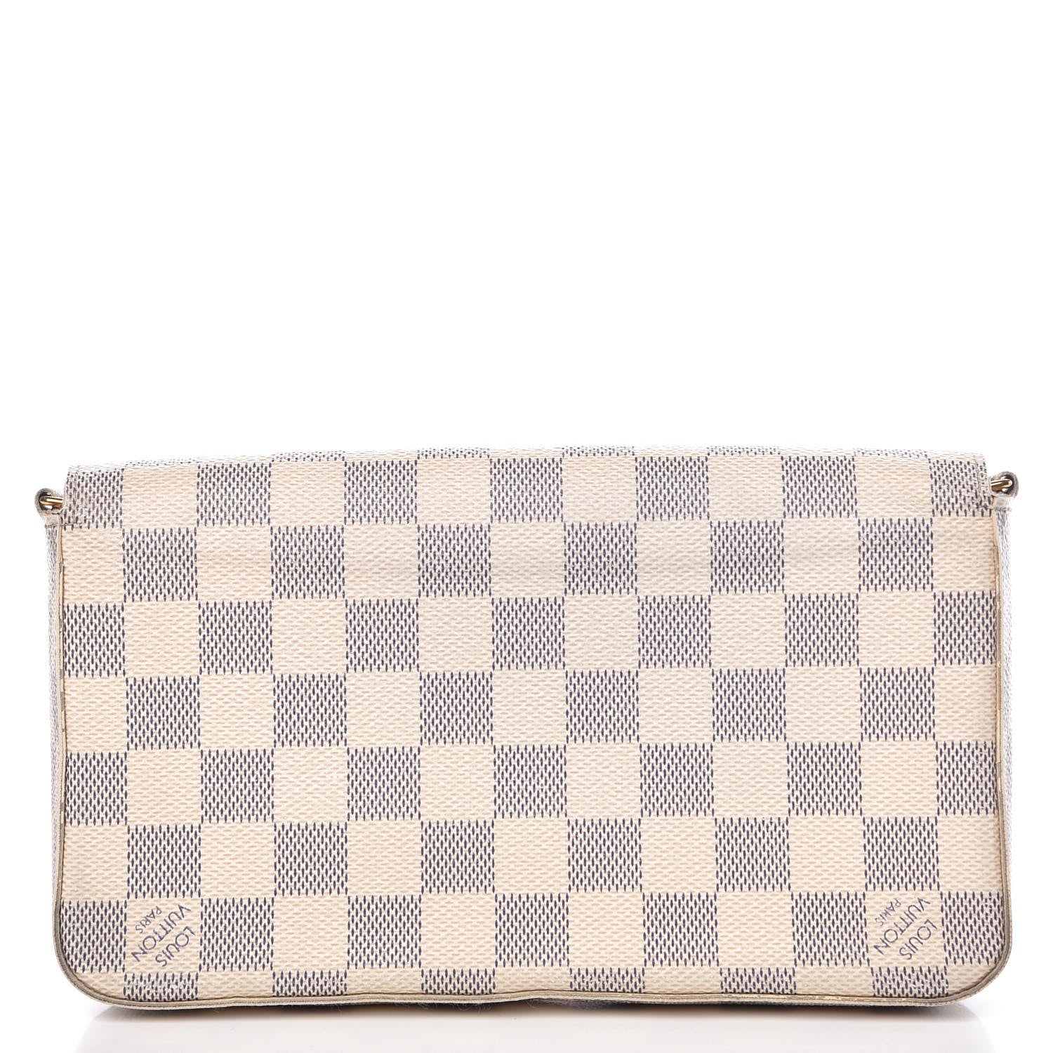 Louis Vuitton Damier Azur Pochette Felicie Chain Wallet Rose Ballerine 12 of 14