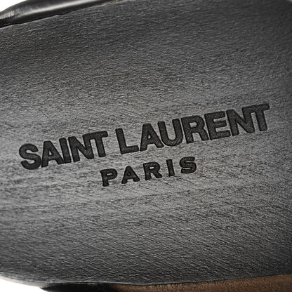 Saint Laurent Smooth Calfskin Le Maillon Clogs 38.5 Black 8 of 9