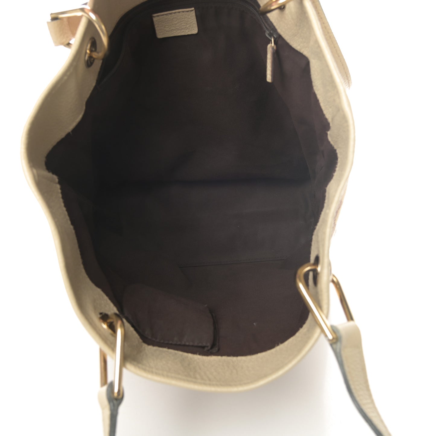 Monogram Large Eclipse Tote Beige White