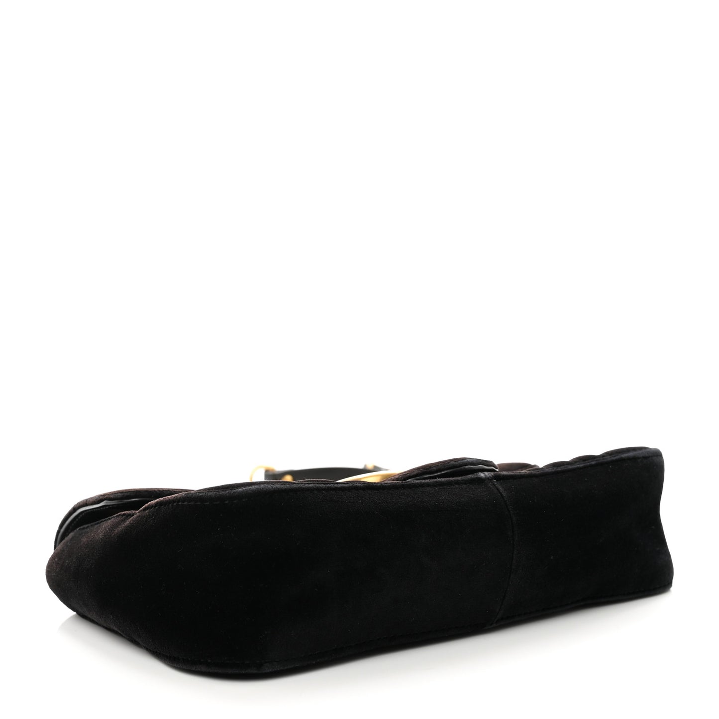 Velvet Matelasse Small GG Marmont Shoulder Bag Black