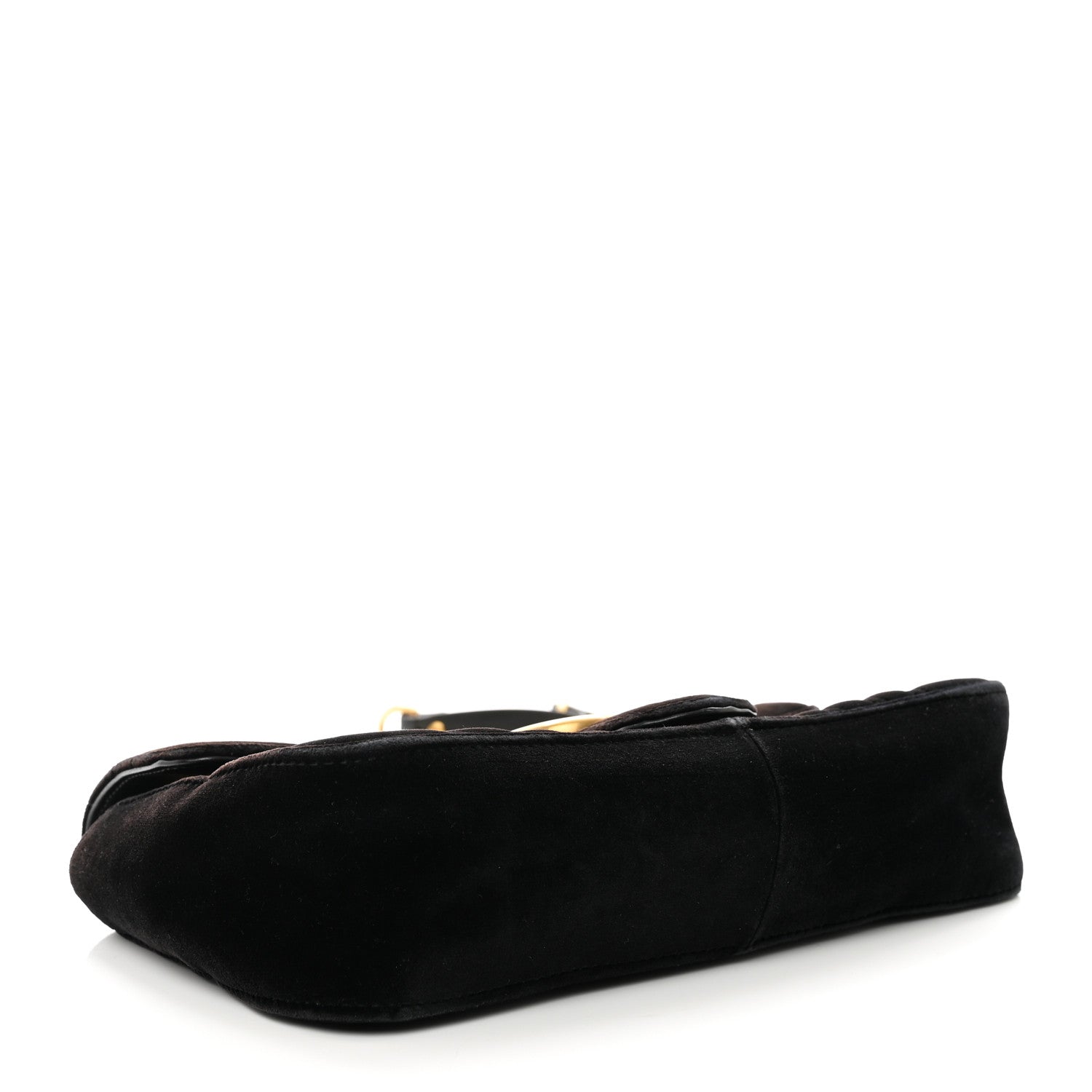 Gucci Velvet Matelasse Small GG Marmont Shoulder Bag Black 4 of 10