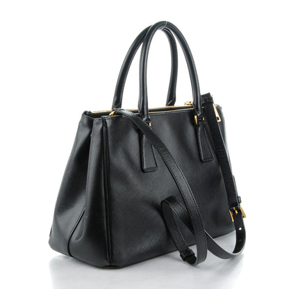 Prada Saffiano Small Galleria Double Zip Tote Black 3 of 8