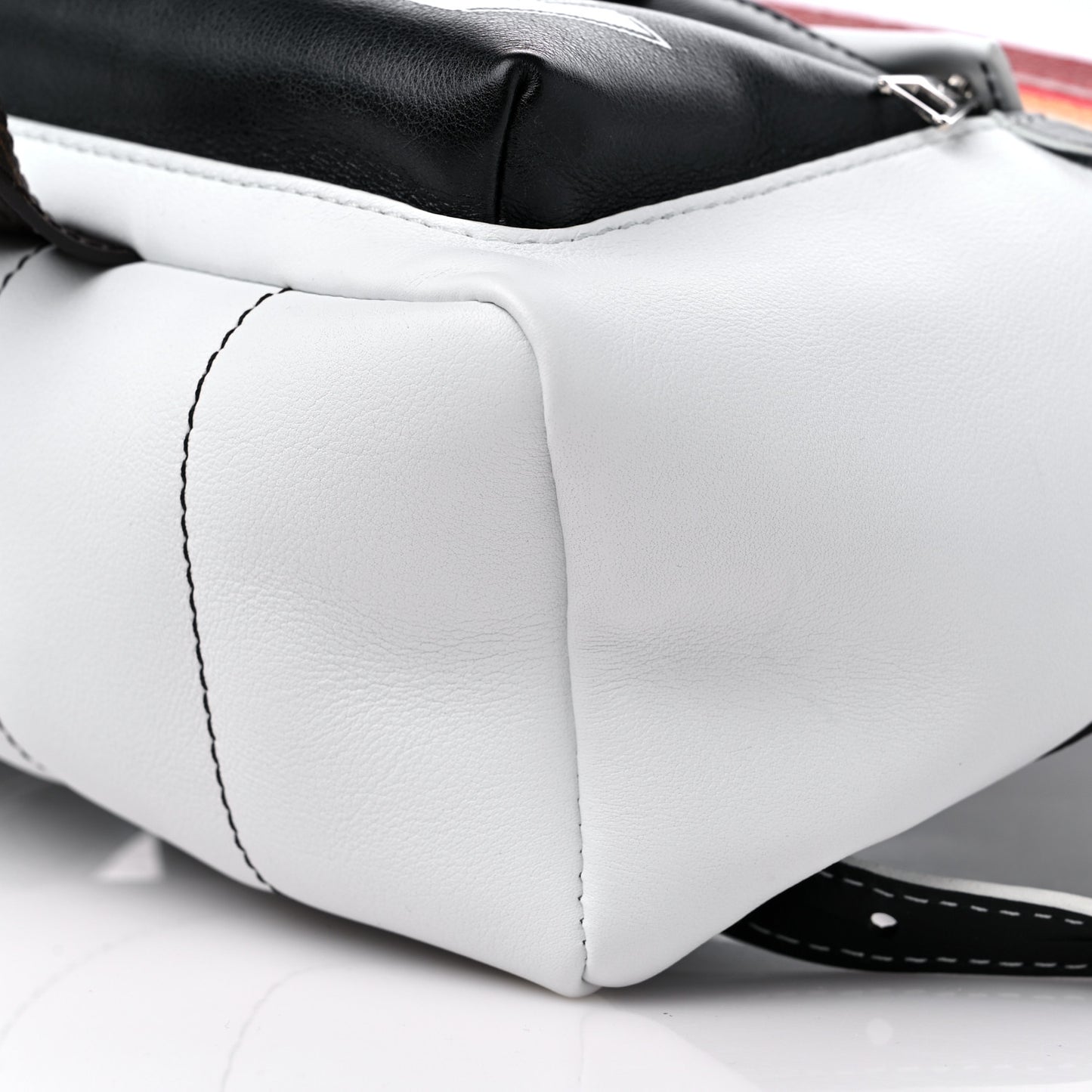 Calfskin Monogram LV Airline Palm Springs Backpack PM White
