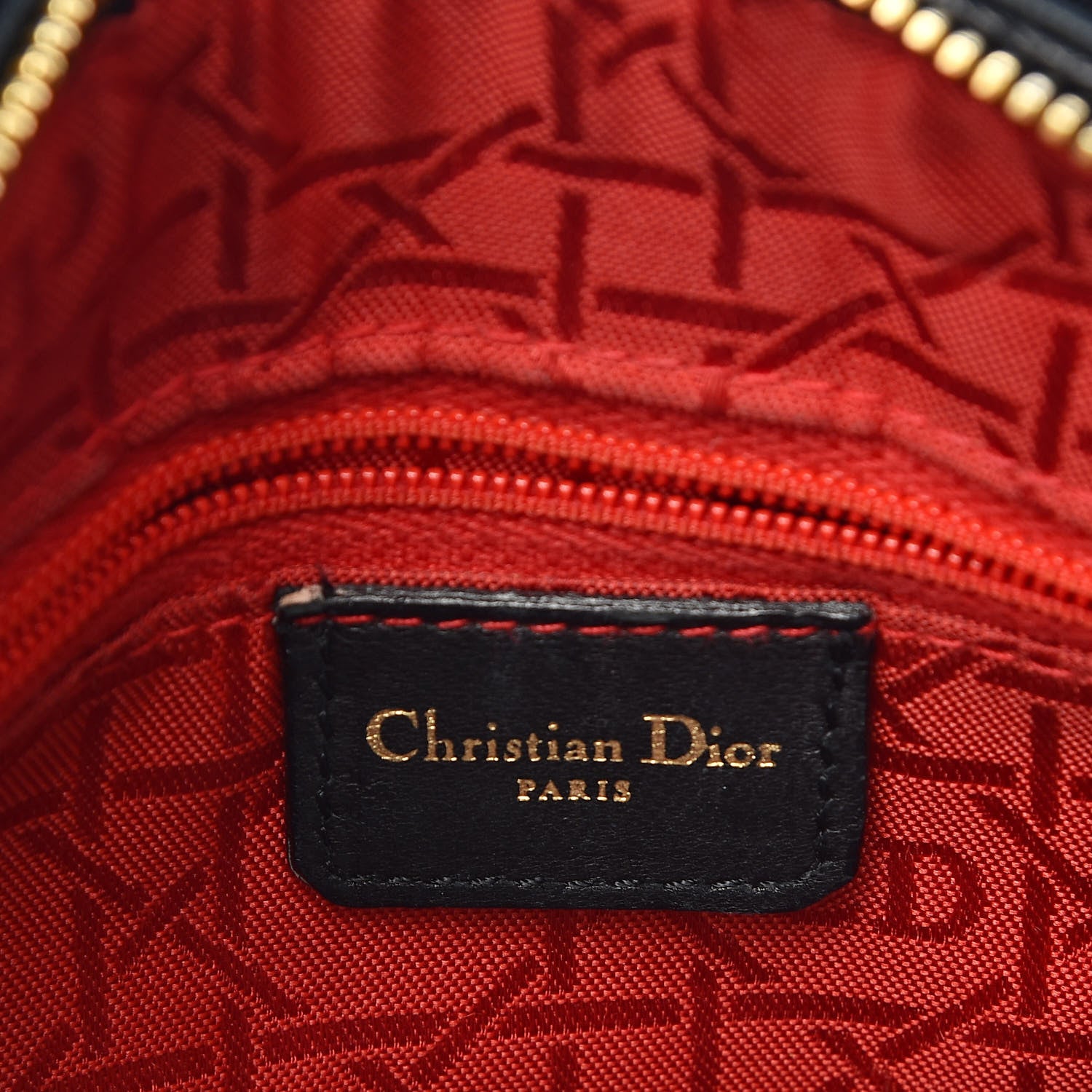 Christian Dior Lambskin Cannage Medium Lady Dior Black 6 of 22
