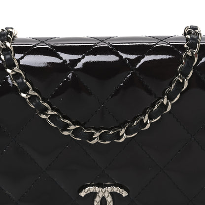 Chanel Patent Quilted Brilliant Wallet On Chain WOC Black 9 of 11
