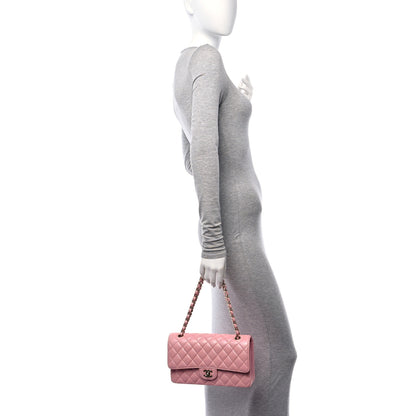 Chanel Iridescent Caviar Quilted Medium Double Flap Rose Pink 2 of 12