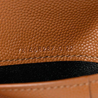Saint Laurent Grain De Poudre Matelasse Chevron Cassandre Fragments Zipperred Bi-Fold Wallet Natural Dark 7 of 9