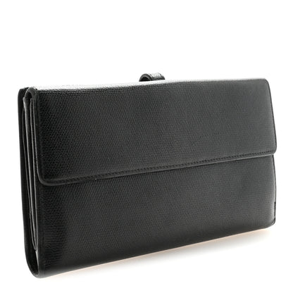 Chanel Grained Calfskin CC Button Long Wallet Black 3 of 8