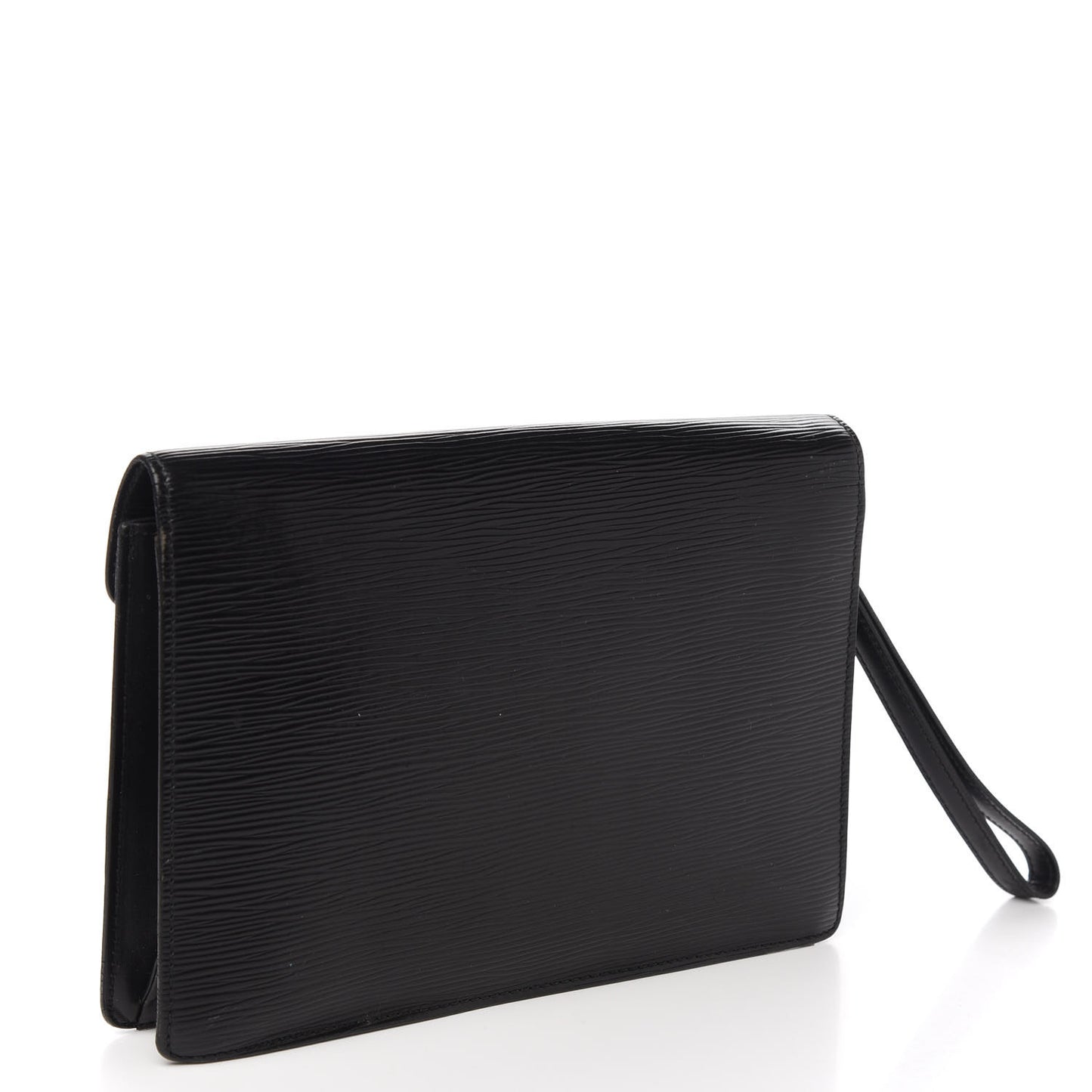 Epi Pochette Sellier Dragonne Clutch Black
