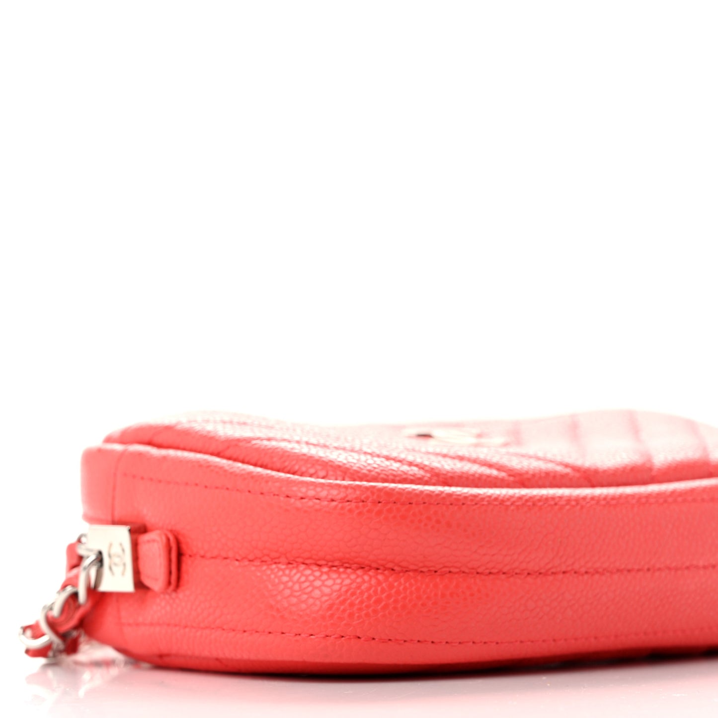 Caviar Chevron Quilted Camera Case Red