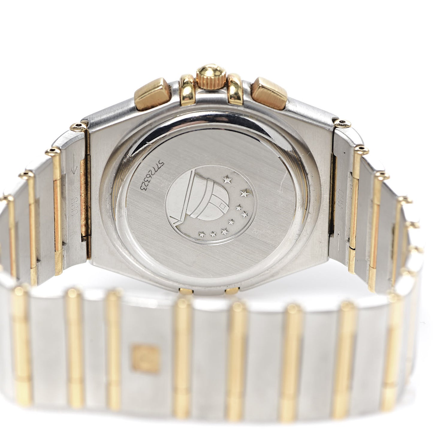 Stainless Steel 18K Yellow Gold 37mm Constellation Chronograph Quartz Watch White 1242.30.00