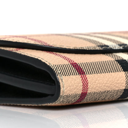 Burberry Haymarket Check Henley Wallet On Chain Black 7 of 8