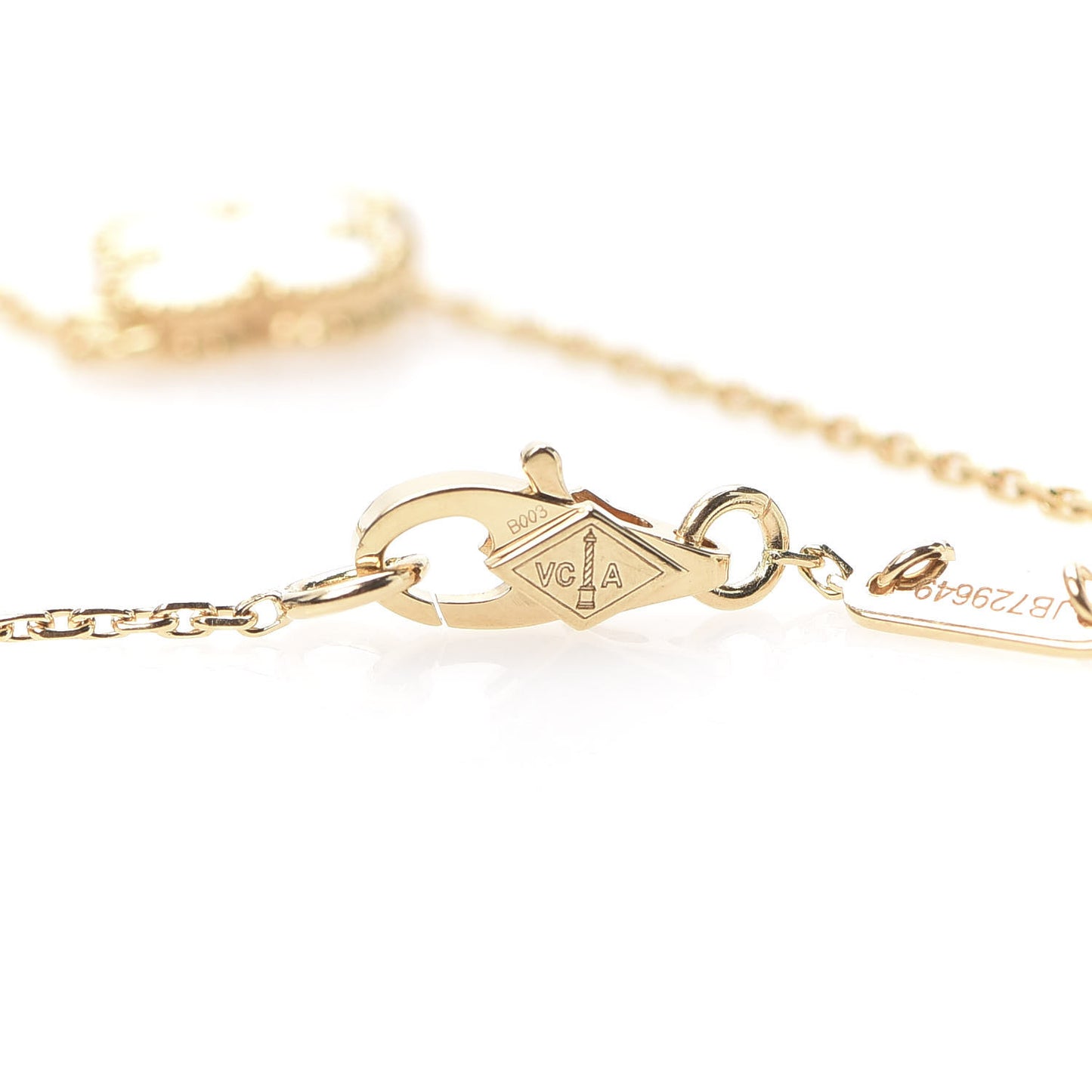 18K Yellow Gold Mother of Pearl Sweet Alhambra Bracelet