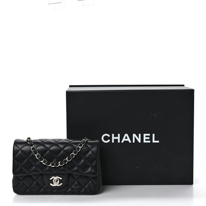 Chanel Lambskin Quilted Mini Rectangular Flap Black 12 of 12