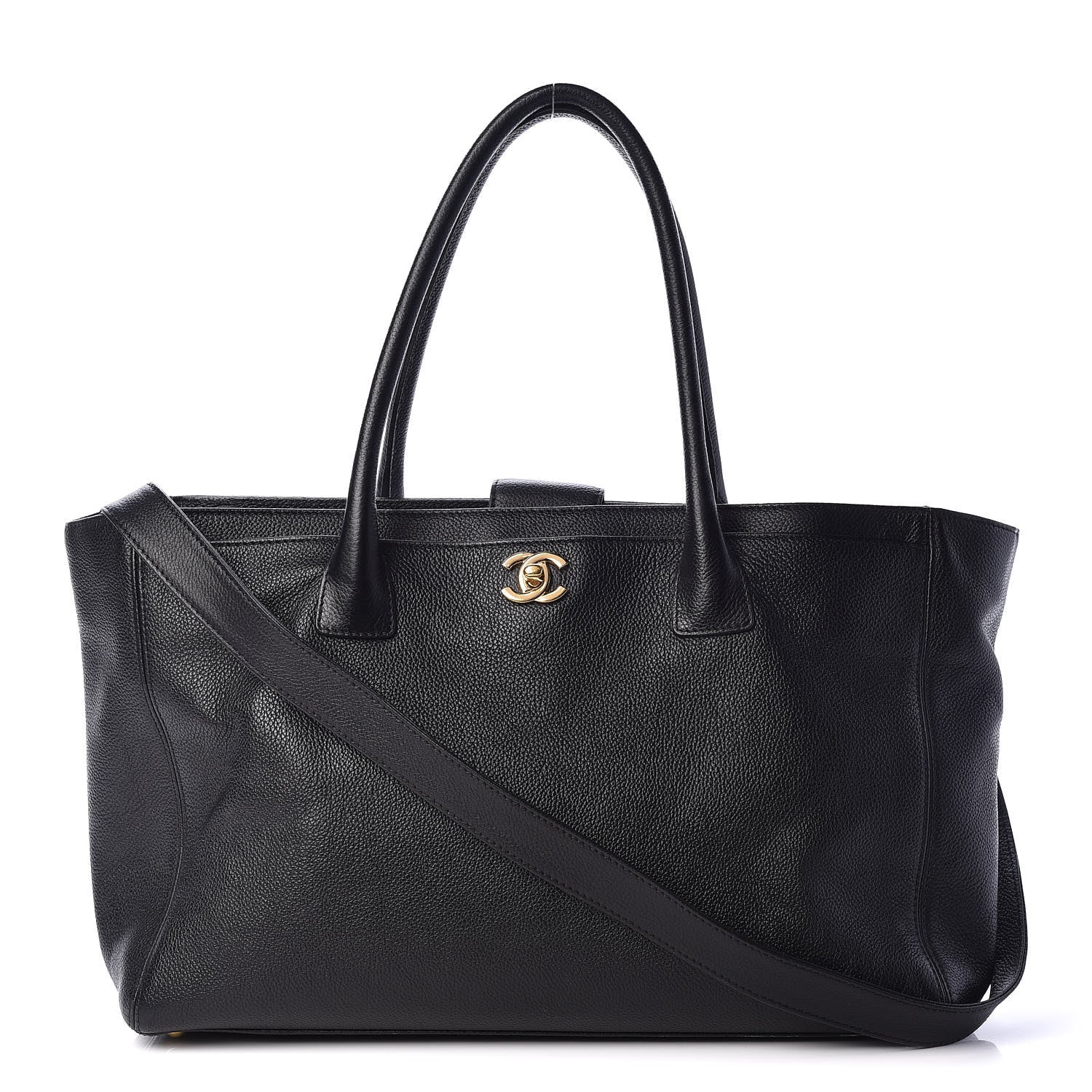 Chanel Calfskin Cerf Shopper Tote Black 1 of 16