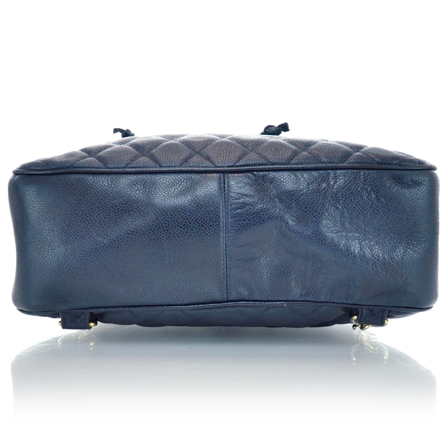Chanel Caviar Quilted Backpack Navy Blue 6 of 10