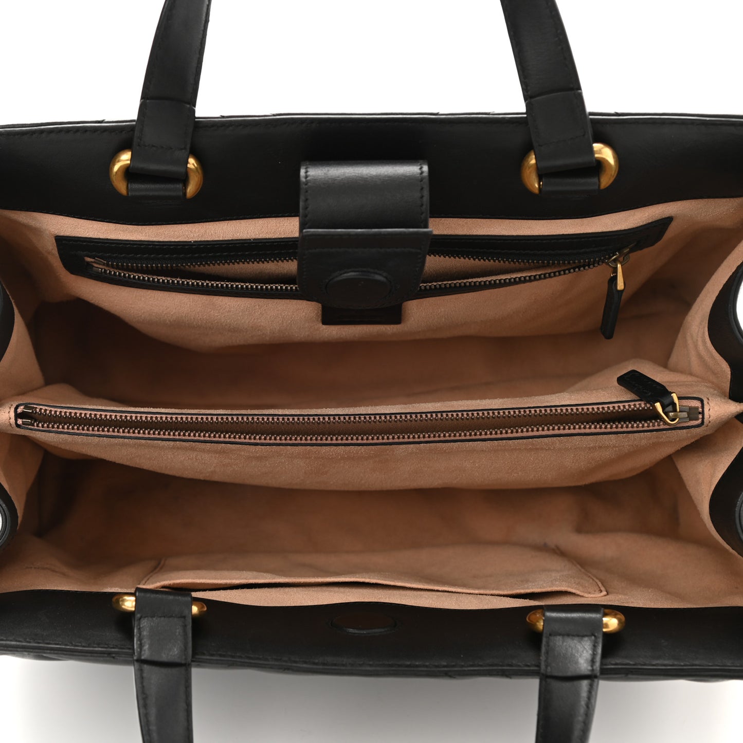 Calfskin Matelasse Medium GG Marmont Tote Black