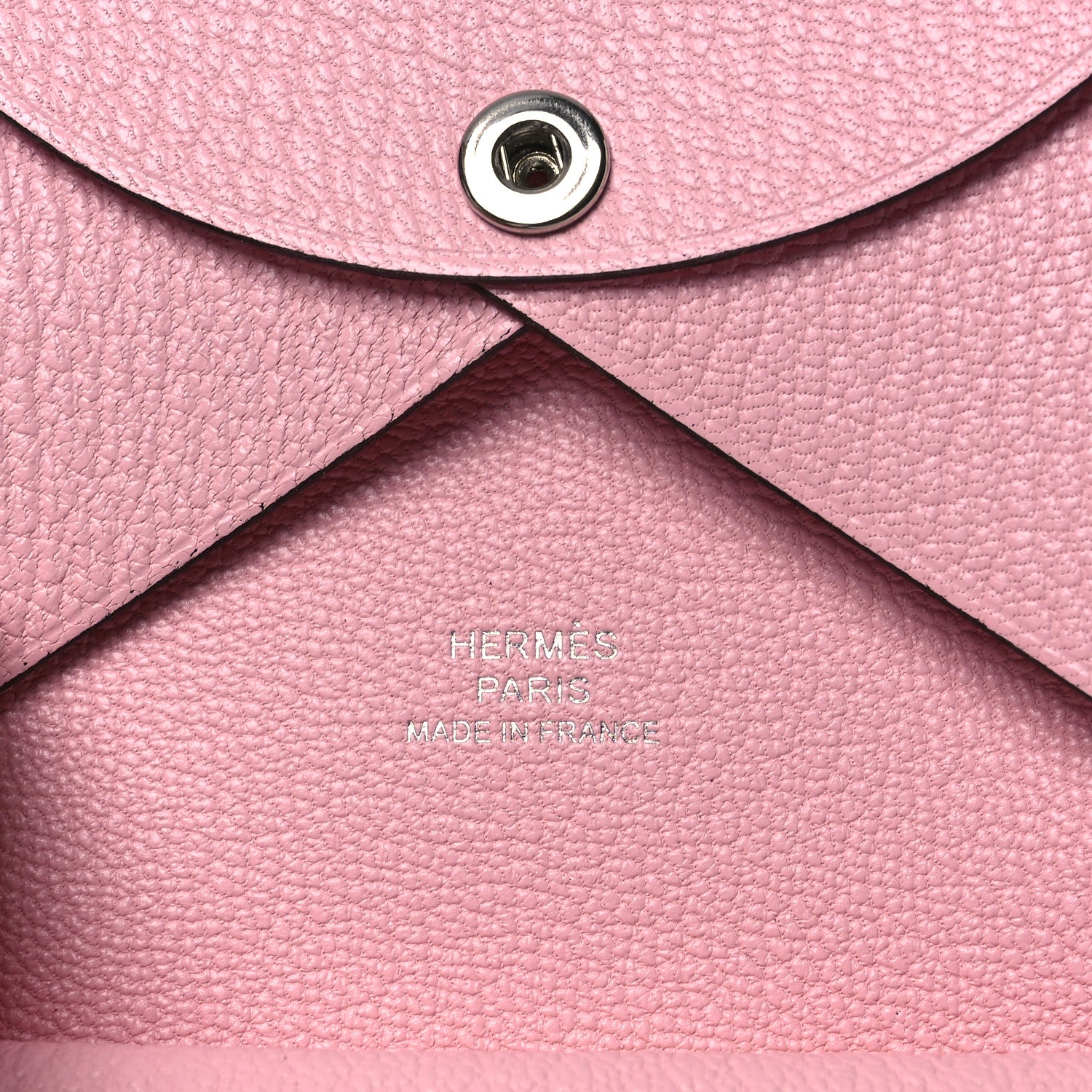 Hermes Chevre Mysore Calvi Duo Card Case Rose Sakura 7 of 9
