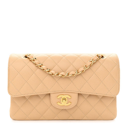Chanel Caviar Quilted Small Double Flap Beige 1 of 10