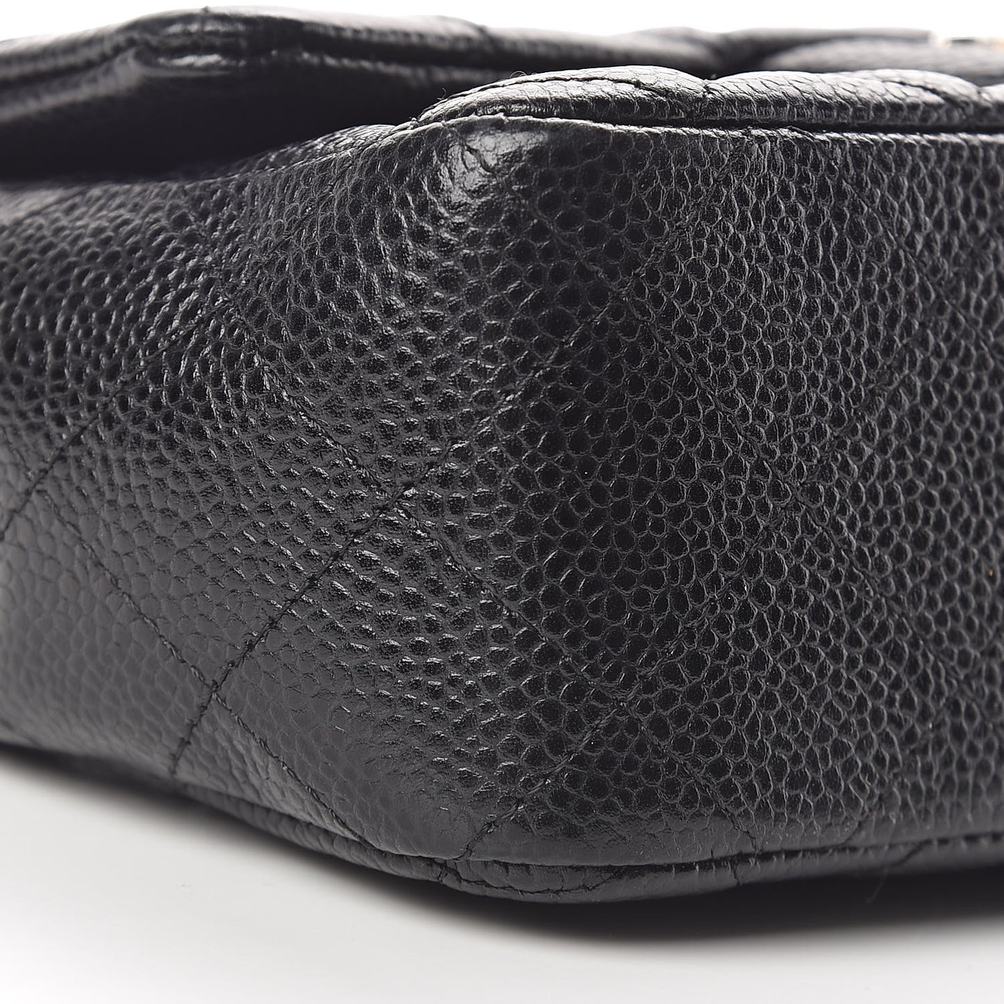 Caviar Quilted Mini Rectangular Flap Black