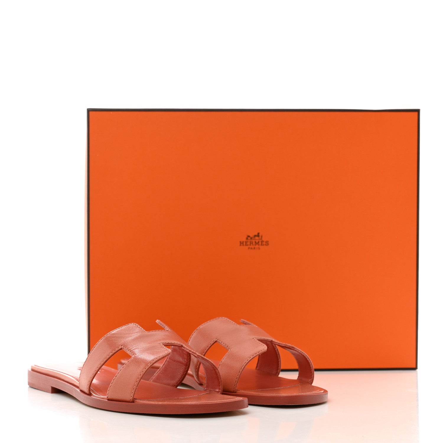 Hermes Goatskin Oran Sandals 35.5 Rouge Blush 9 of 9