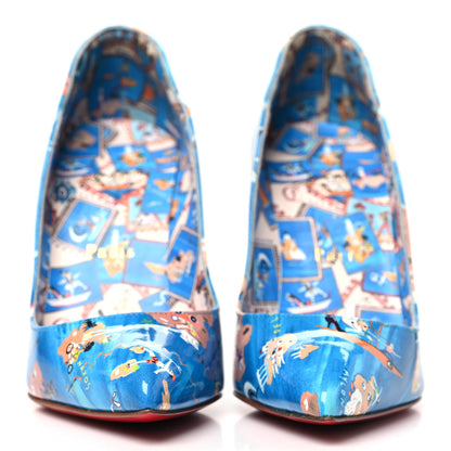 Christian Louboutin Patent Loubi Odyssey Hot Chick 100 Pumps 36 Multicolor 3 of 8